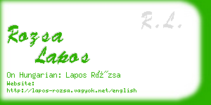 rozsa lapos business card